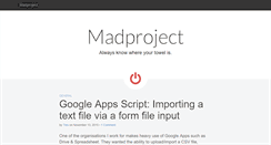 Desktop Screenshot of madproject.com